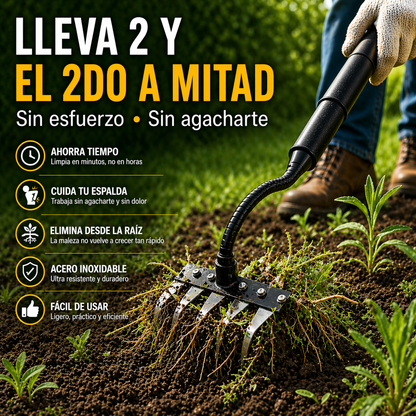Rastrillo Pro™ Elimina la maleza de raíz de una!