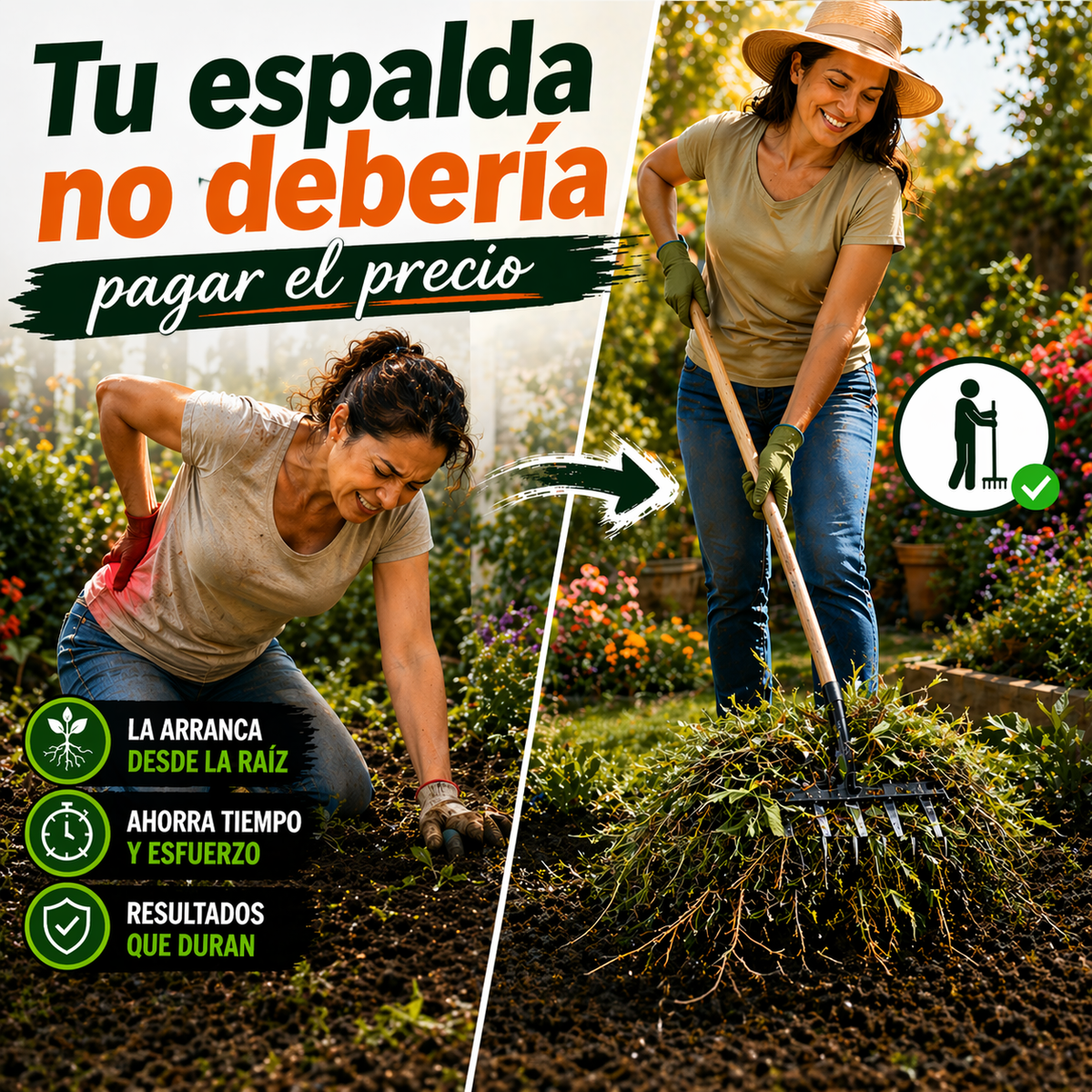 Rastrillo Pro™ Elimina la maleza de raíz de una!