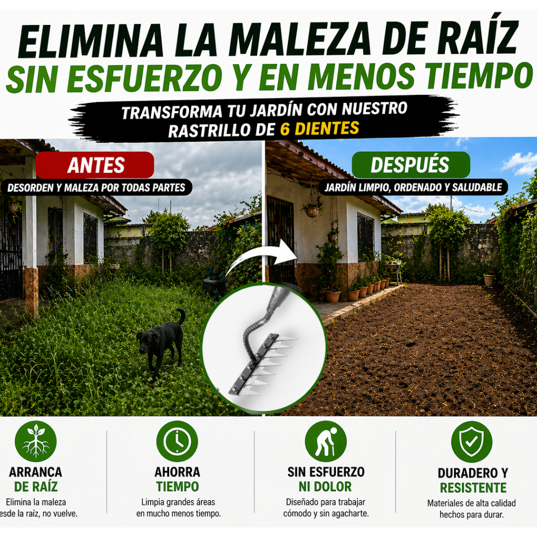 Rastrillo Pro™ Elimina la maleza de raíz de una!