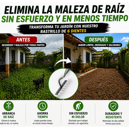 Rastrillo Pro™ Elimina la maleza de raíz de una!