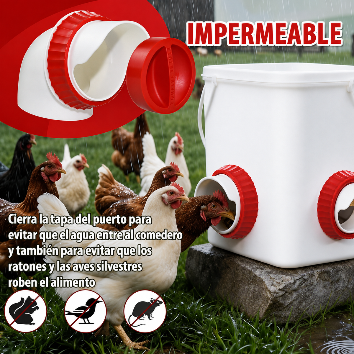 PACK X4 COMEDEROS – ALIMENTO LIMPIO Y SIEMPRE DISPONIBLE!