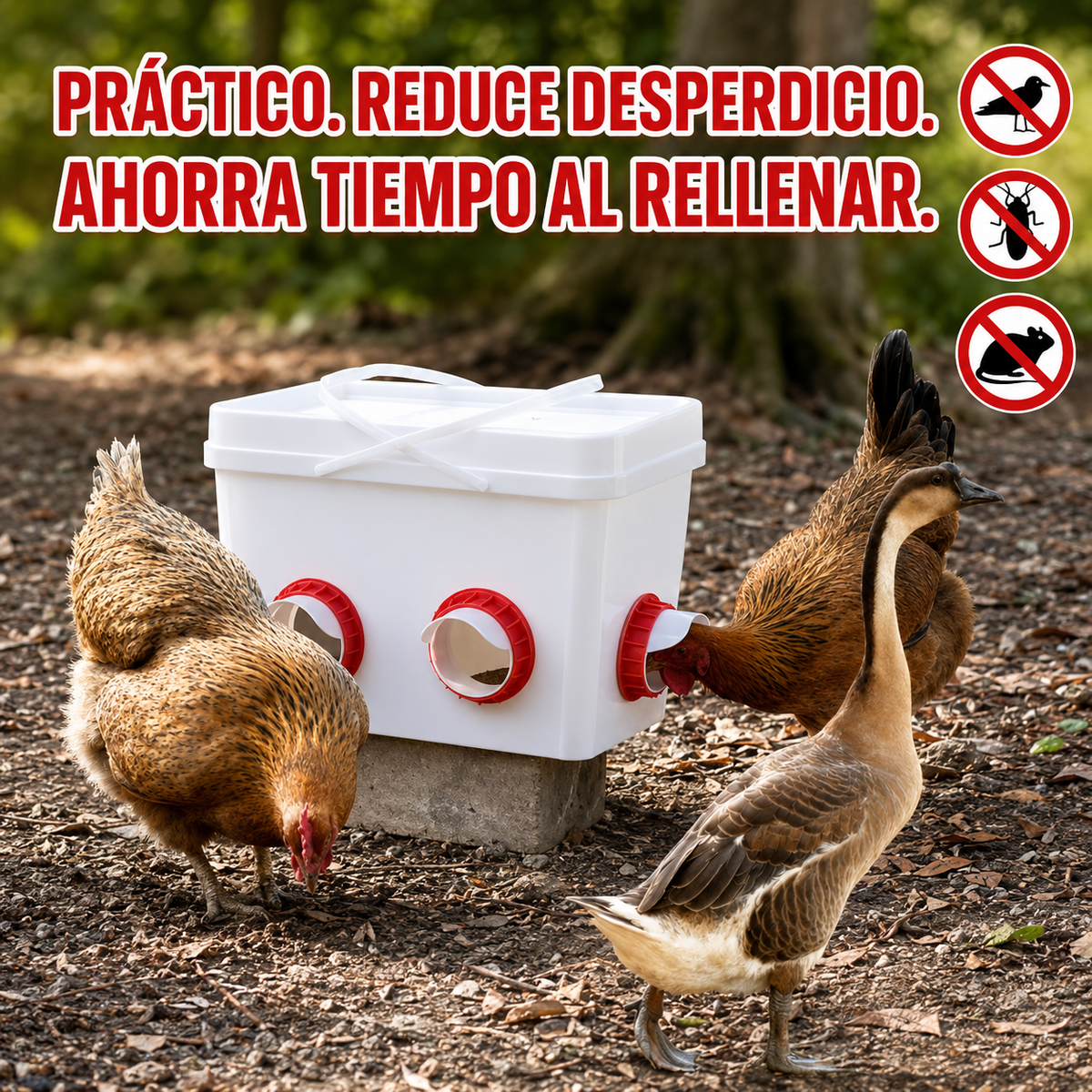PACK X4 COMEDEROS – ALIMENTO LIMPIO Y SIEMPRE DISPONIBLE!